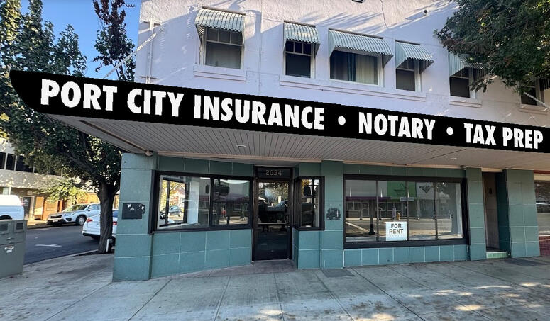 Port City Insurance Awning Rendered Drawing (2026)